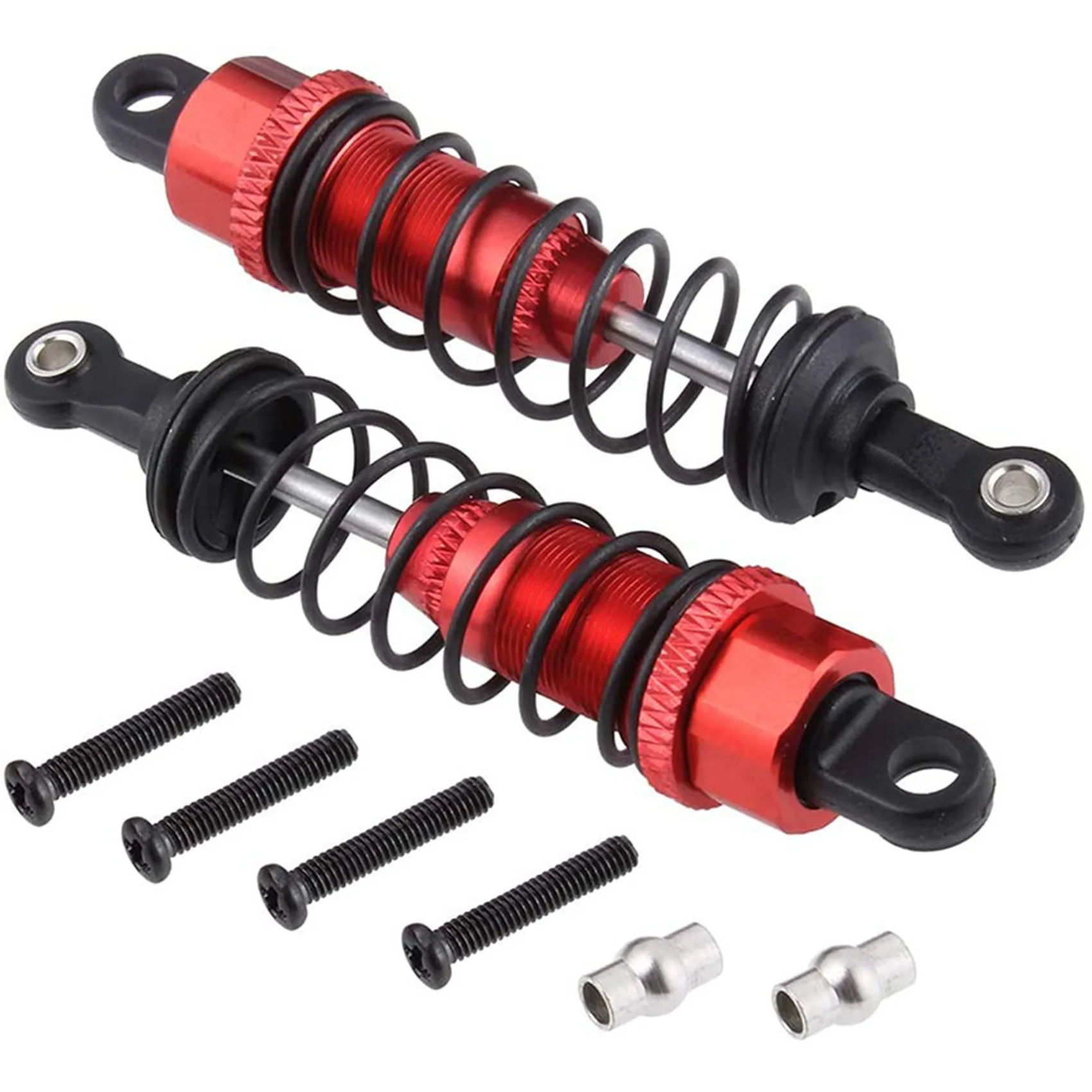 مجموعتان من ممتص الصدمات الأمامي والخلفي المملوء بالزيت المعدني لجزء ترقية زاحف السيارة 1/12 Wltoys 12428 12423 RC، أزرق وأحمر