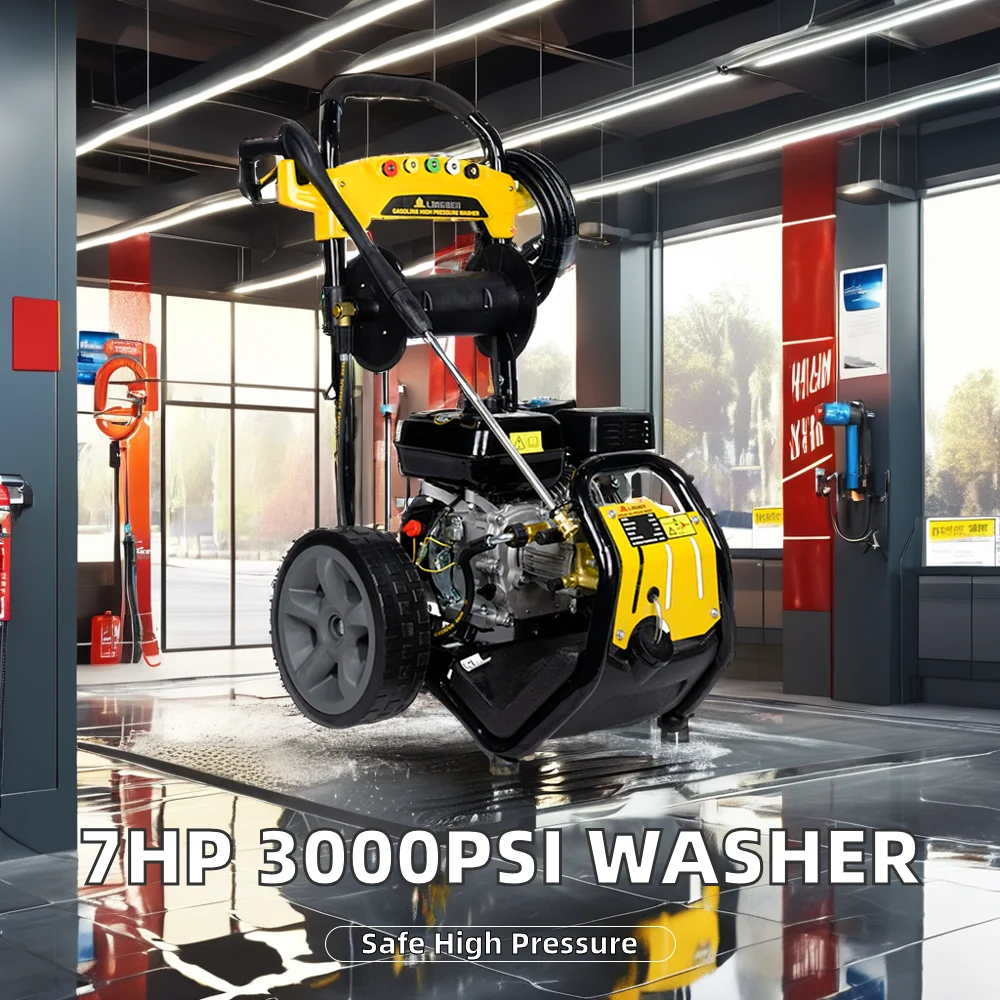 Lavadora de alta presión de 7HP, equipo certificado de 3000PSI, nuevo sistema de motor y bomba, unidad de limpieza de restaurante comercial