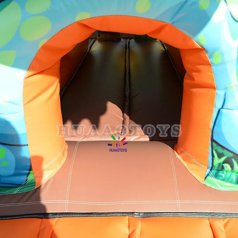 ปราสาทกระโดดสวนไดโนพองยอดนิยมปราสาท Bouncy Bouncer Slide Combo เกมกลางแจ้งสําหรับเด็ก