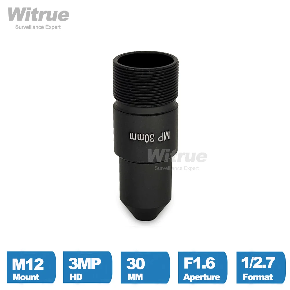 Witrue Pinhole Camera Lens CCTV 30MM  M12*0.5 Mount 1/2.7