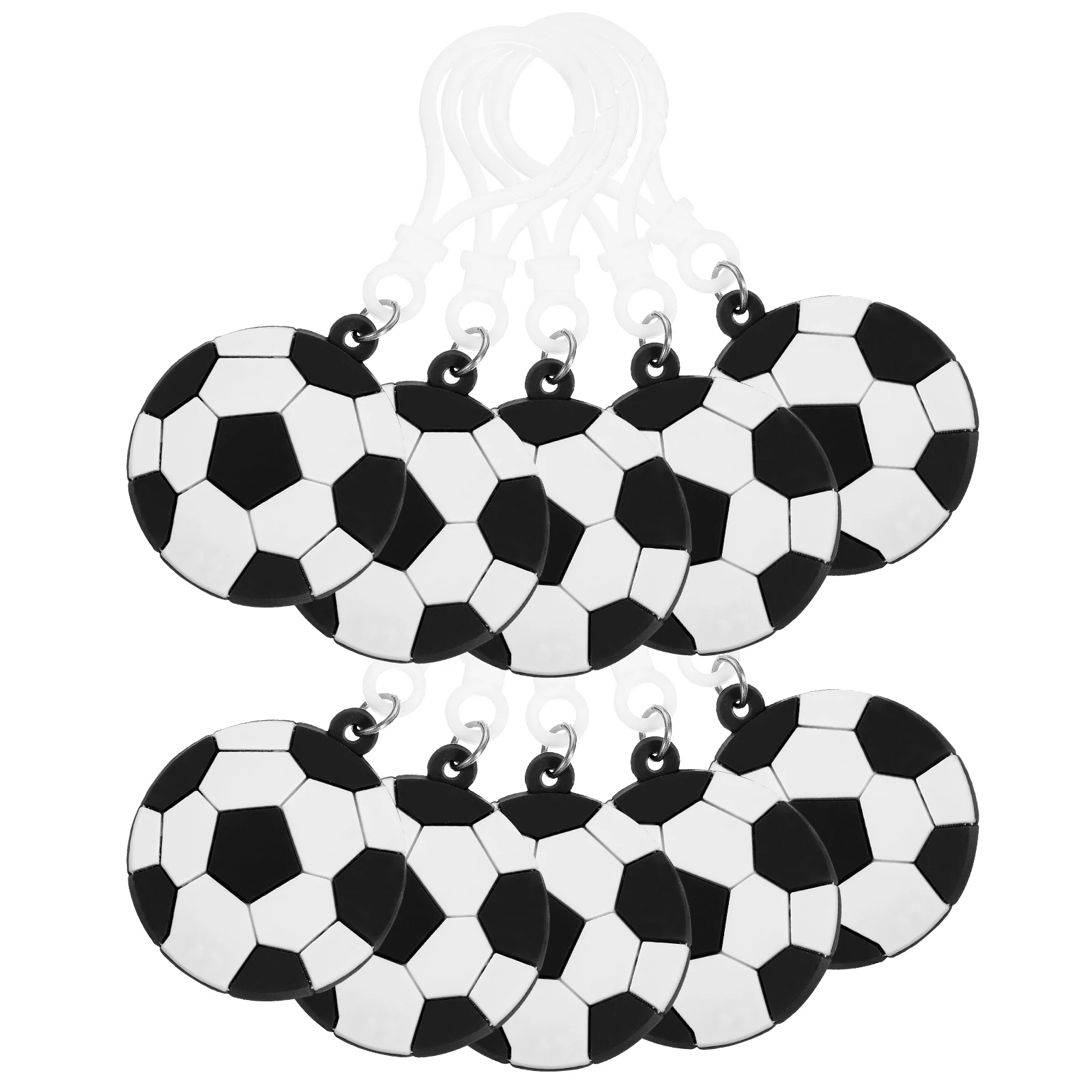 

10 шт. футбольный брелок, мини-подвесной рюкзак, футбольный для мальчиков, брелки из ПВХ, очаровательные детские брелки