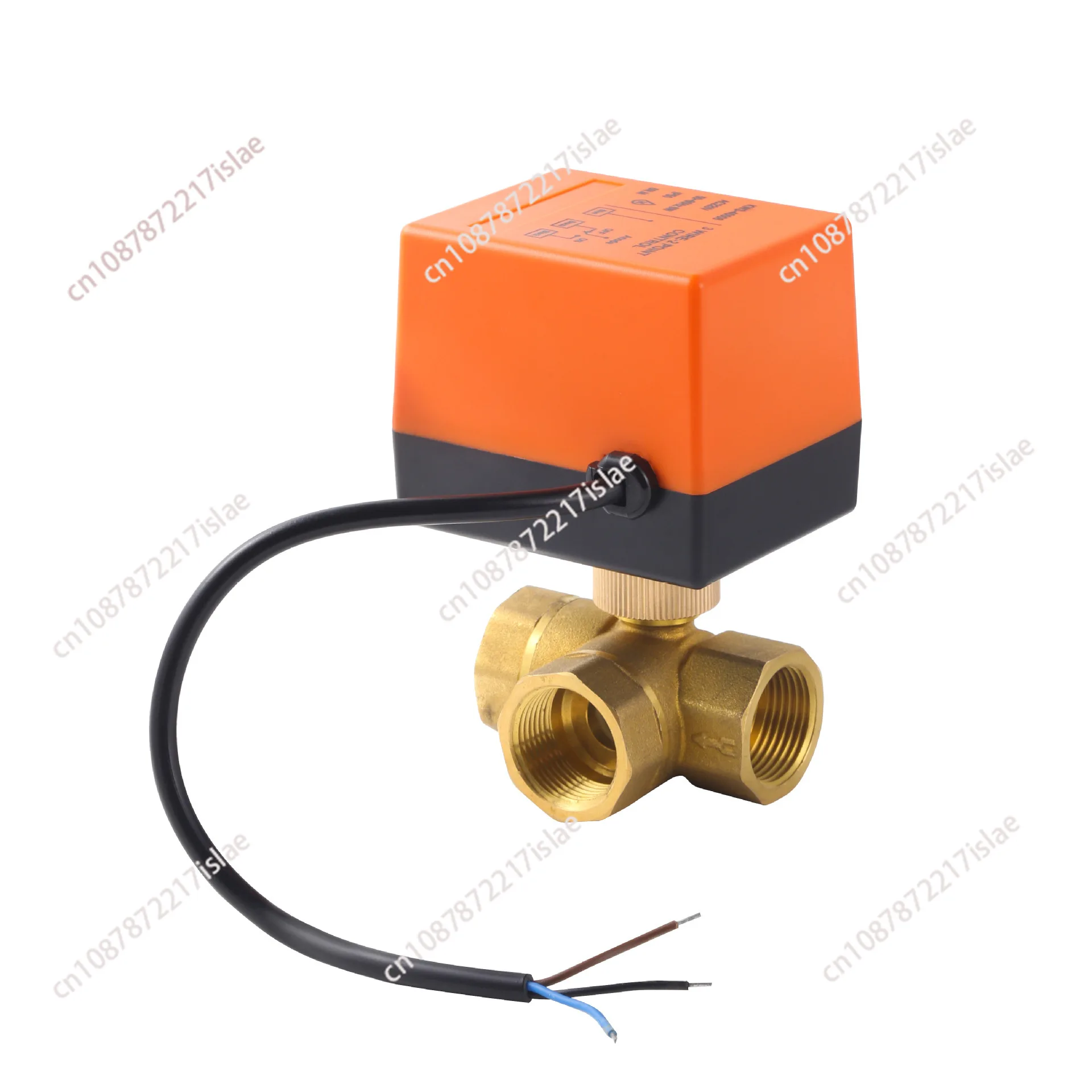 

Electric ball valve three-wire two-control two-wire one-control solar central air conditioner fan coil electric three-way valve