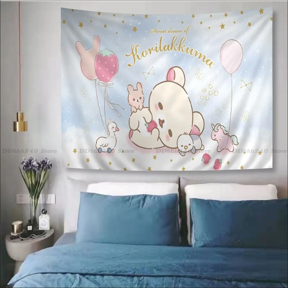 Rilakkuma Tapestry Chart Tapestry For Living Room Home Dorm Decor Art Home Decor