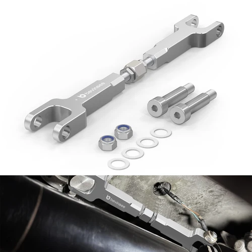 BEVINSEE Varilla selectora DSSR ajustable para BMW E46 320i 323i 325i, reemplazo para 25111434613 (rango ajustable: 230 mm-240 mm)