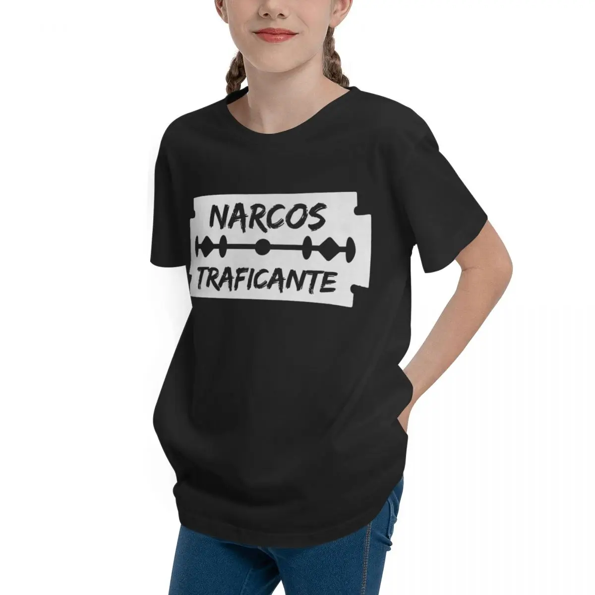 Fresh NARCOS TRAFICANTE Classic Teeanger Basic Short Sleeve T-Shirt Top tee Top Quality Top quality Fitness Sarcastic