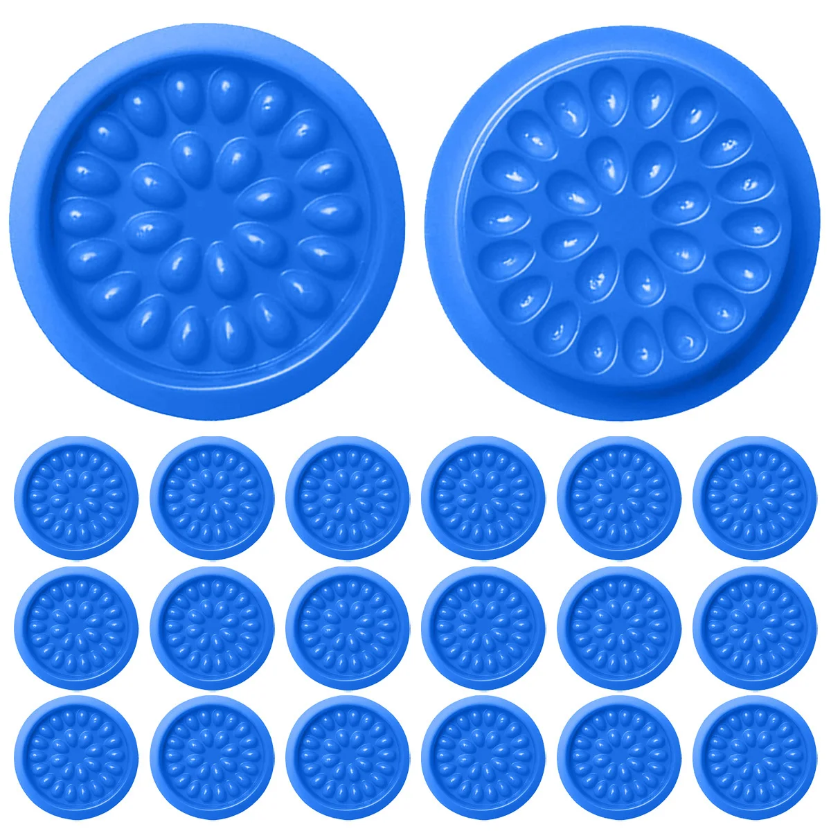 100 pezzi vassoio per estensione ciglia finte supporto per colla impermeabile in PVC strumento per innesto riutilizzabile accessorio per trucco a forma di fiore leggero