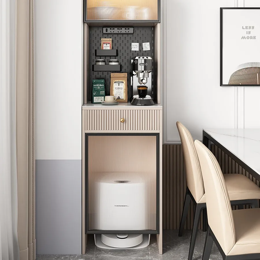 Dining side cabinet Small apartment high cabinet Integrated simple Narwal Keworth stone sweeping robot Shelf storage cabinet