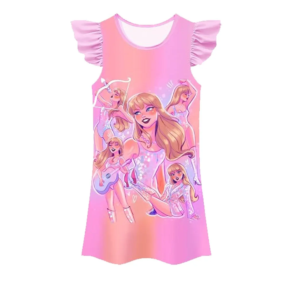 Monster High Clothes Cartoon Doll Frankie Stein Cosplay Night Dress Girl Princess Sweet Beauty Pajamas Kid Fashion Anime Clothes