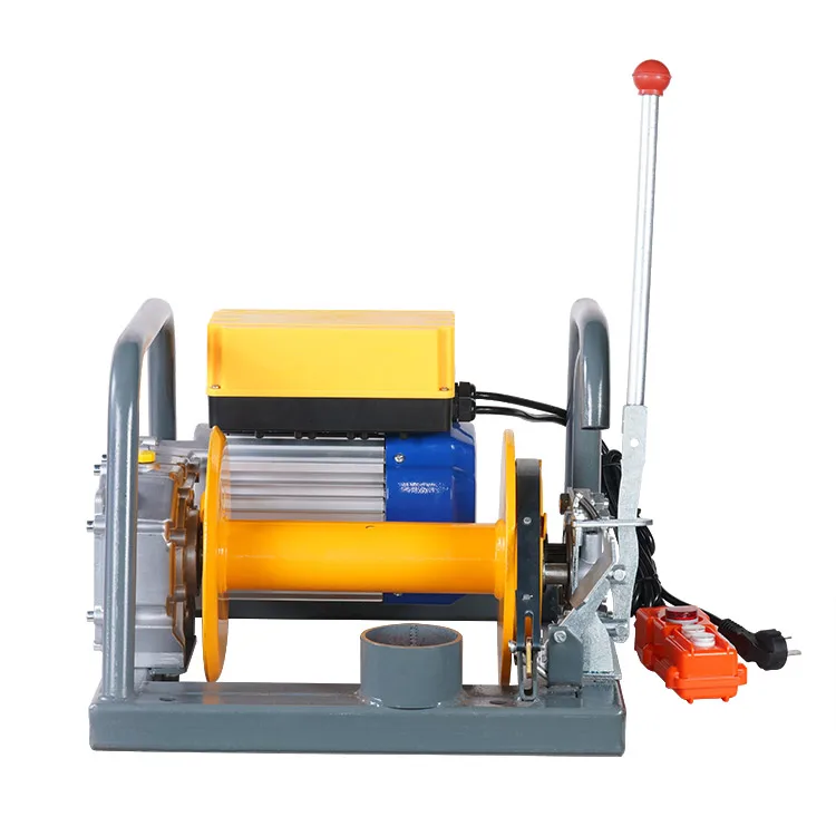 220v Single Phase Voltage 12-200m Wire Rope Parallel Clutch Electric Winch for Traction Lifting