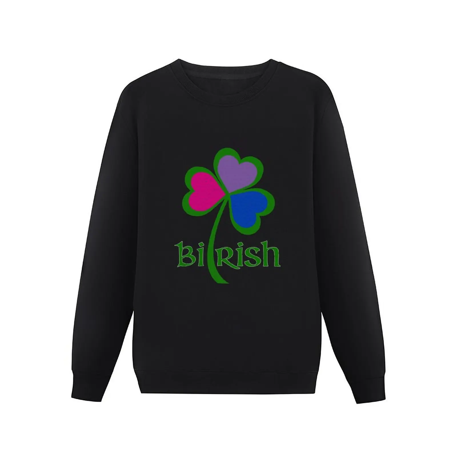 BIRISH - Funny Irish Bisexual Flag Colors Shamrock Pullover Hoodie male clothes sweatshirts