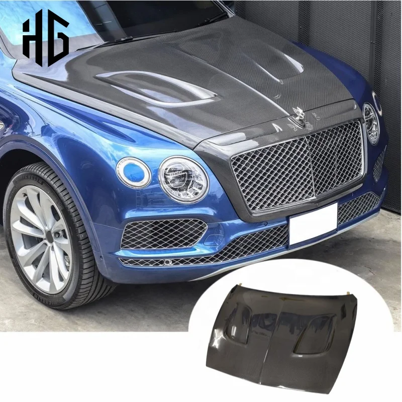 

Upgrade to Msy Style Half Carbon Fiber Front Rear Bumper Assembly Grill Hood Cover Wide Body Kit for Bentley Bentayga Bodykit