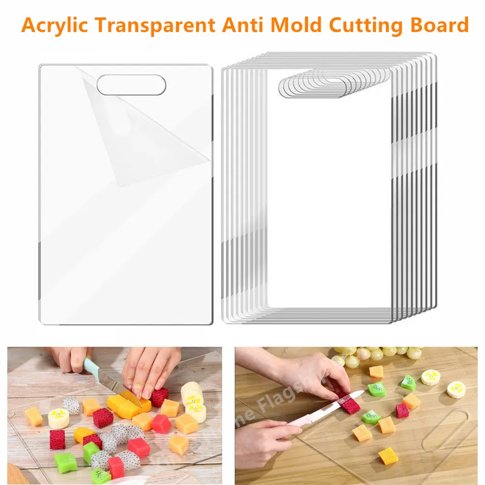 Acryl Schneidebrett Dicke Klar Obst Und Gemüse Amboss Bord Haushalt Anti Slip Antimold Schneiden Bord Küche Werkzeuge