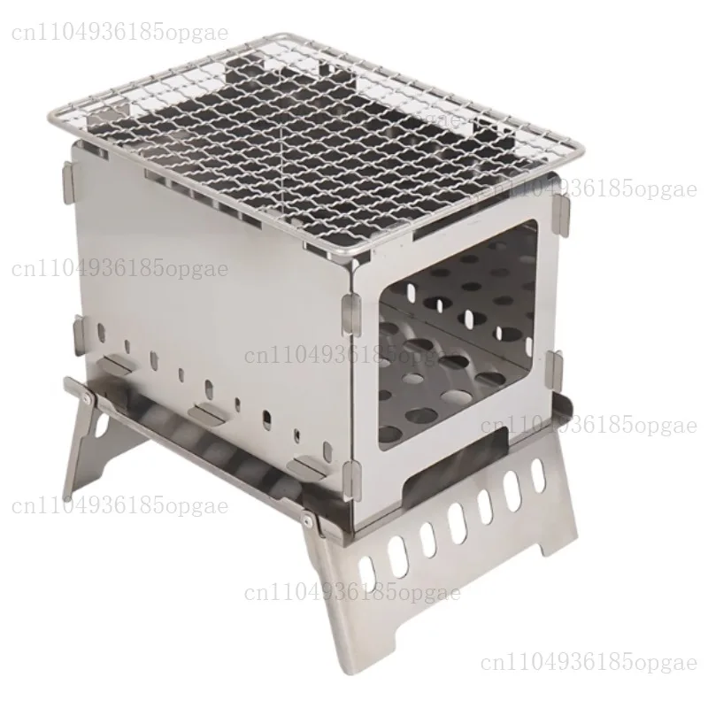 Folding Card Grill, Wood-fired Barbecue Stove