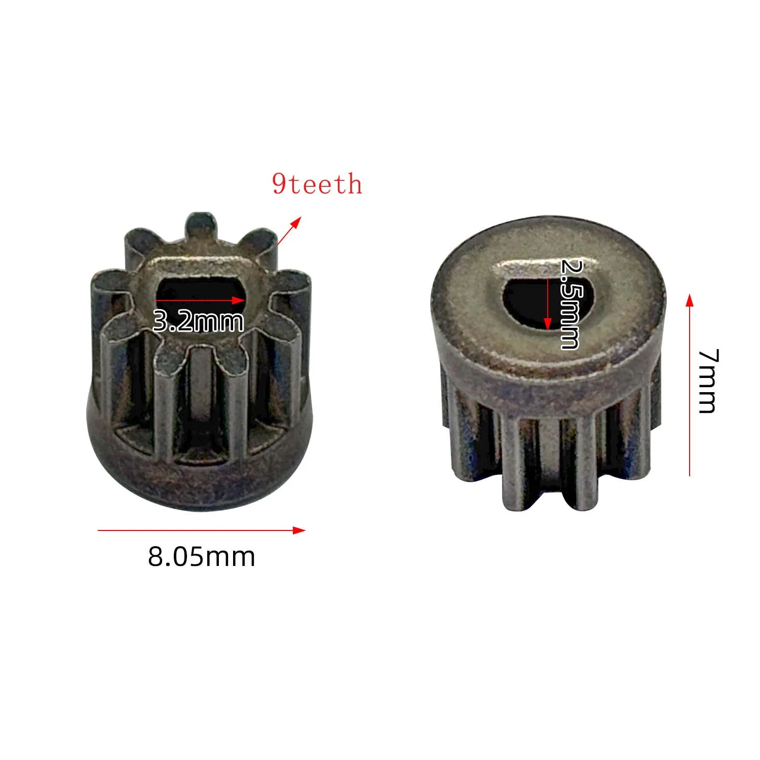 4PCS 9T D Type Gear Aluminum Cast Iron for Lithium For battery Powered Pressure Washer and Portable Cleaning Units