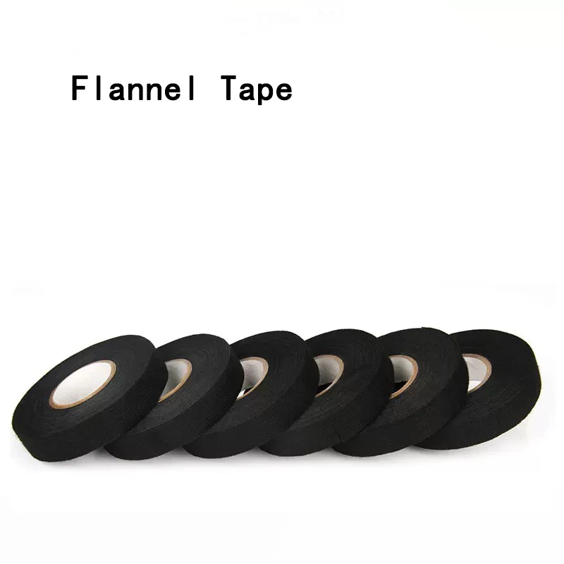 15M 9/15/19/25/32MM Heat-resistant Adhesive Cloth Fabric Tape For Automotive Cable Tape Harness Wiring Loom Electrical Heat Tape