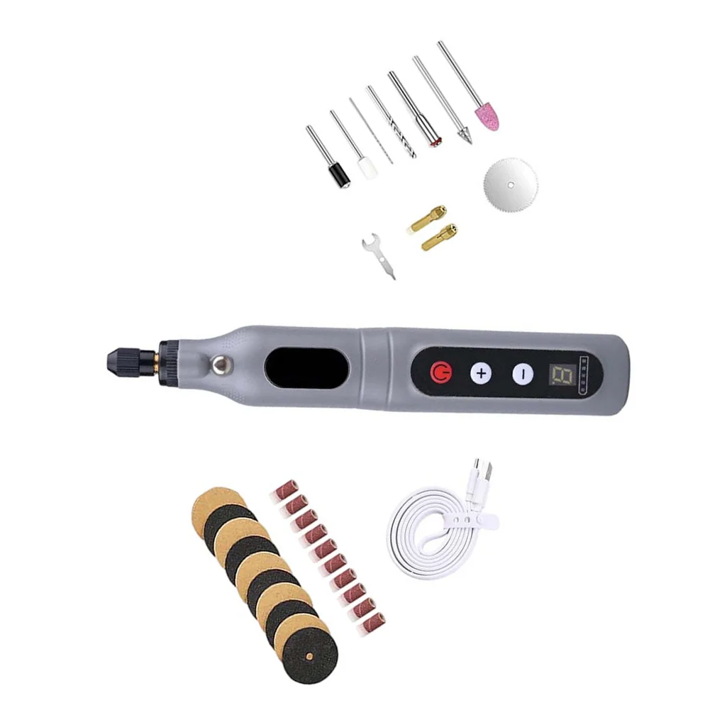 Engraving Tool Set Cordless Rotary Tool 5 Adjustable Speeds Ergonomic Pen Design Low Heat Buildup Precise Control Grip