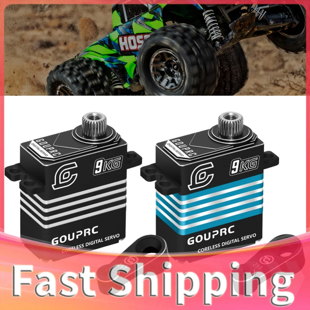 9KG Waterproof Metal Gear Servo with 25T Servo Horn Mini Servo for -4 -6 SCX10 III RC Crawler Car