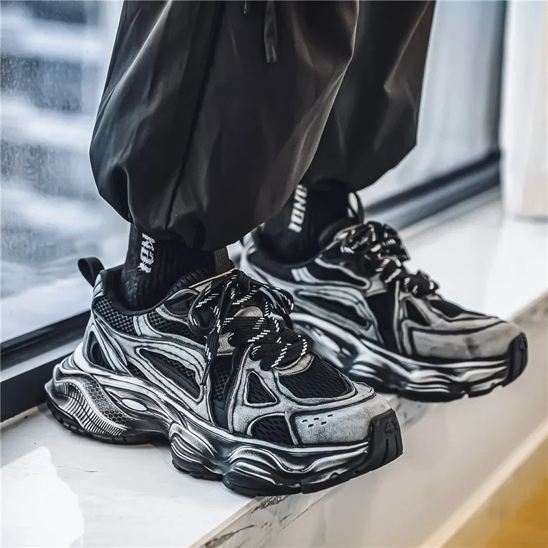 Luxury Breathable Tennis Shoes Lace Up Classic Fashion Platform Shoes Men's Sneakers Height Increase High Quality Shoes for Men