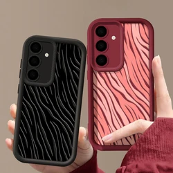 Striped Phone Case For Samsung Galaxy S24 S23 Ultra S22 S21 S20 FE A14 A34 A15 A35 A52 A53 A54 A55 5G Capa Shockproof Soft Cover