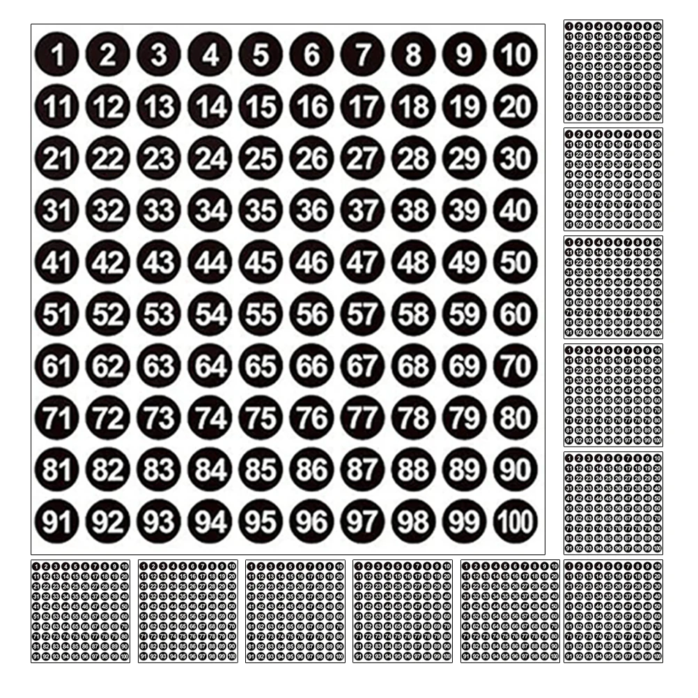 

2500 Pcs Number Stickers Easy Apply Decals Removable Colored Round Labels Child