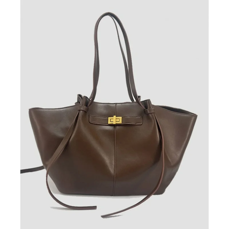 

Fashion Women Shoulder Bags Metal Lock Handbags High-Quality Pu Leather Handbags Trend Underarm Bag