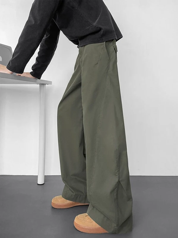 

Military een Deconstructed Knife Work Pants Men Spring Cleanfit Loose Straight Leg Wide Leg Pants American Casual Long Pants