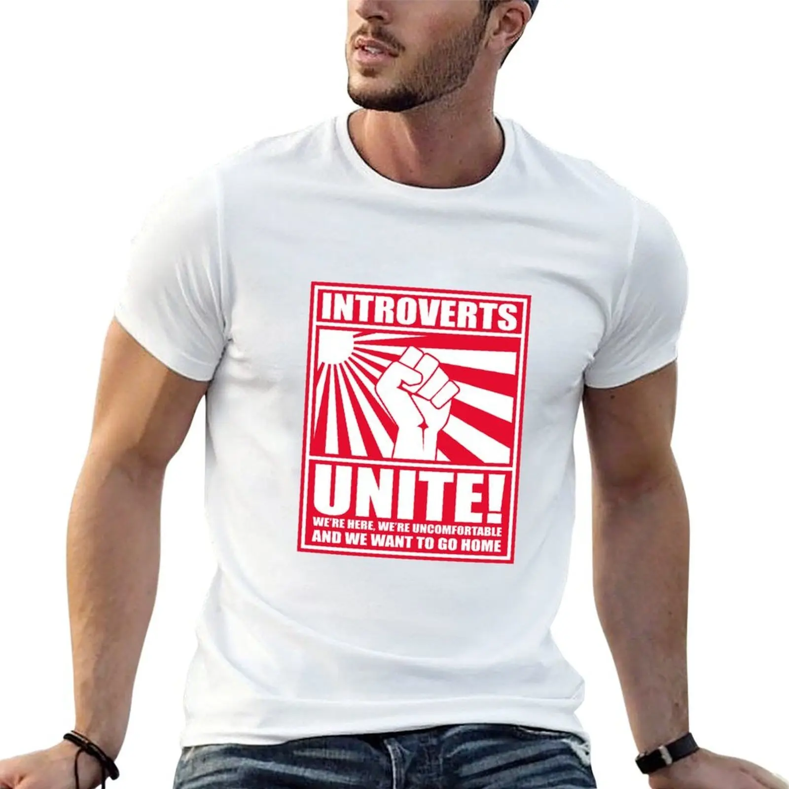 Introverts Unite! T-Shirt graphic tee shirt vintage graphic tee T-shirt men