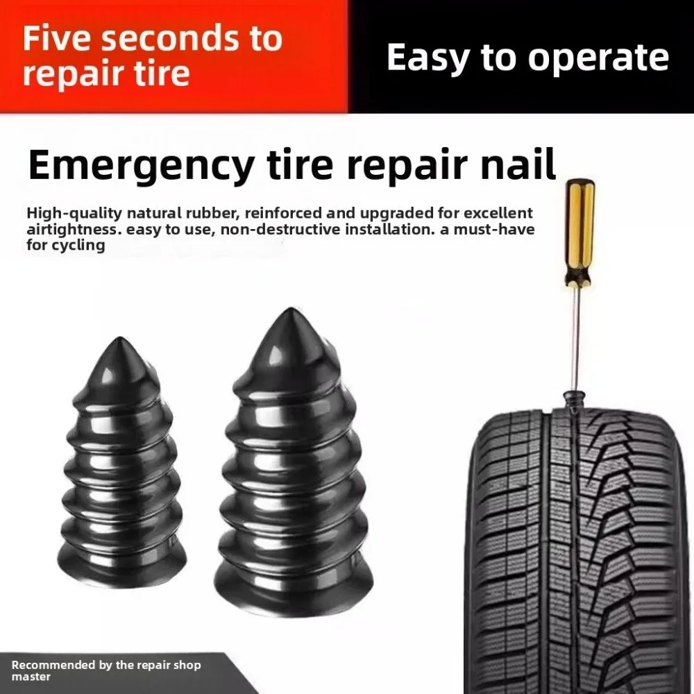 20/40PCS Rubber Car Vacuum Tyre Repair Nail Kit Screw in Car Tire Accessorie Tire Repair Rubber Nails Kits Mushroom Nails