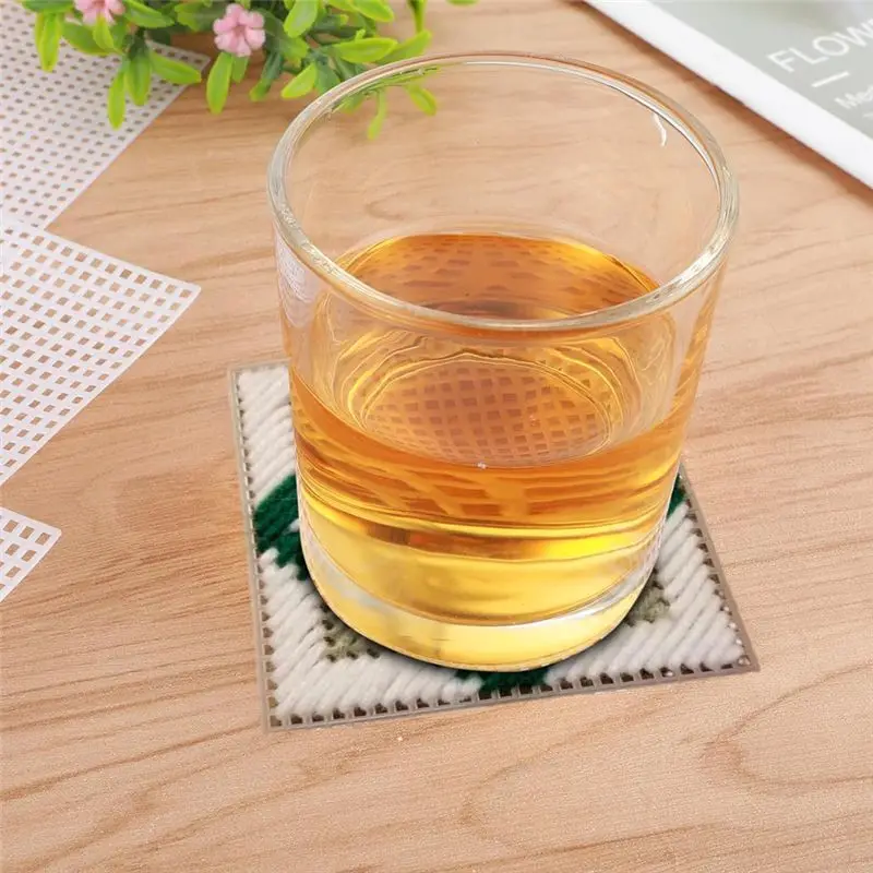 ABKS-Plastic Mesh Canvas Sheets For Embroidery,Eyelet Net,Plastic Needle Point Canvas Craft DIY,Knitting Crochet Projects
