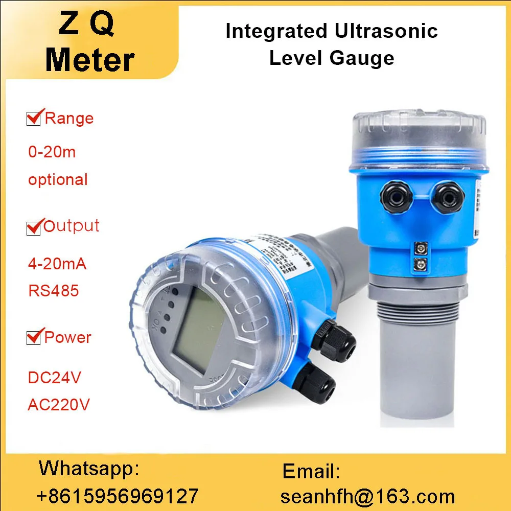 Integrated high-precision ultrasonic level gauge liquid level sensor water level controller non-contact level gauge 