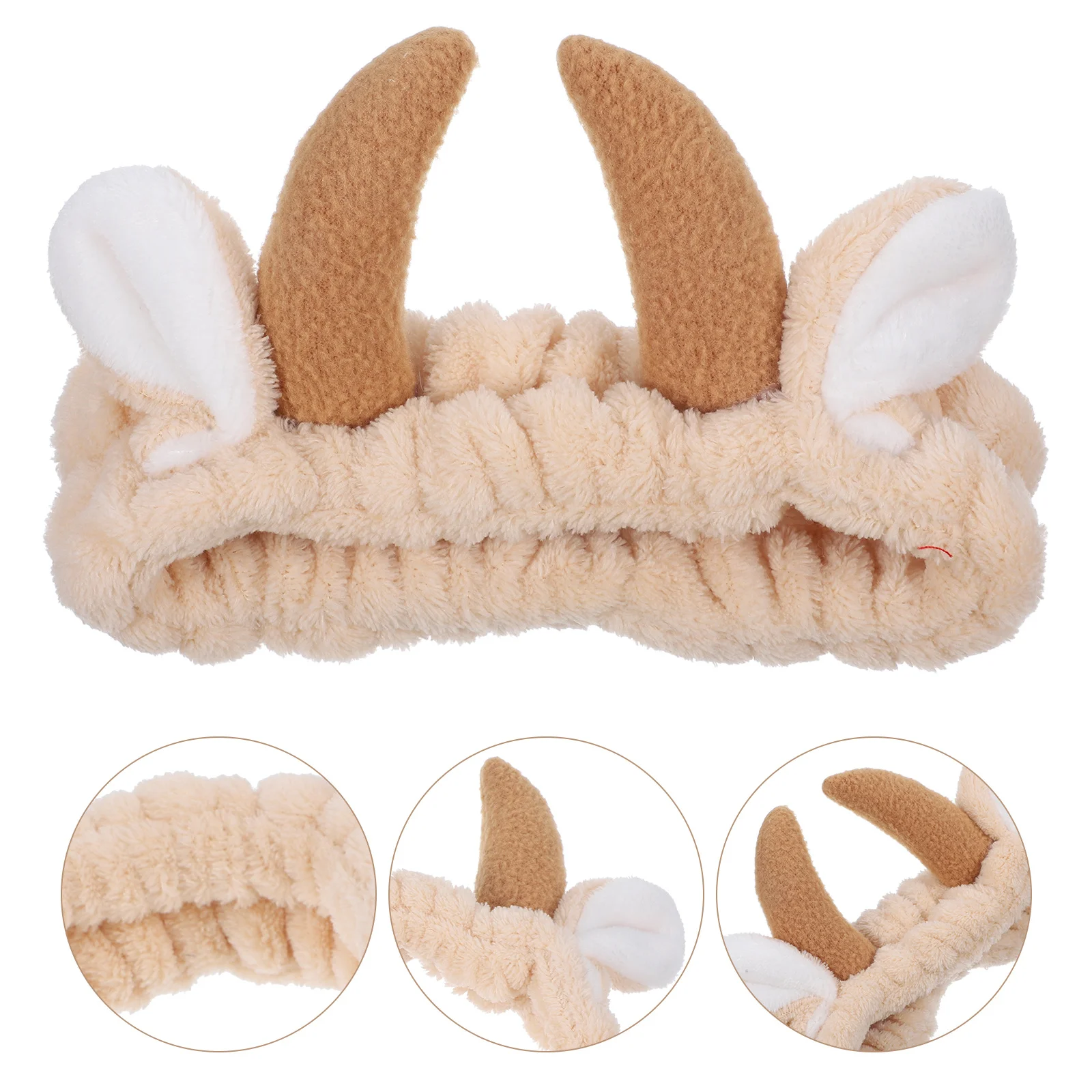 

Повязка на голову с рогом крупного рогатого скота, женская эластичная повязка на голову, мягкая фланелевая повязка для мытья лица, макияж, спа-ванна, декоративная повязка для волос, повязки на голову для ухода за кожей