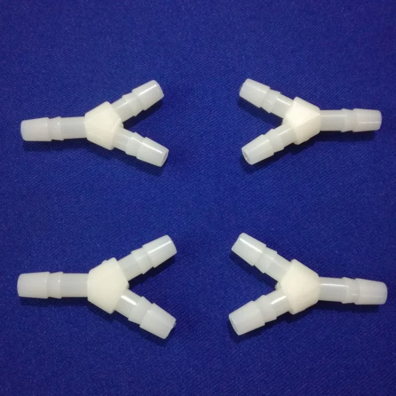 100PCS SETS Nylon for Wholesale Massage Chair8mmGas Oil Aquarium Plastic HoseYType Small Tee Joint Connector