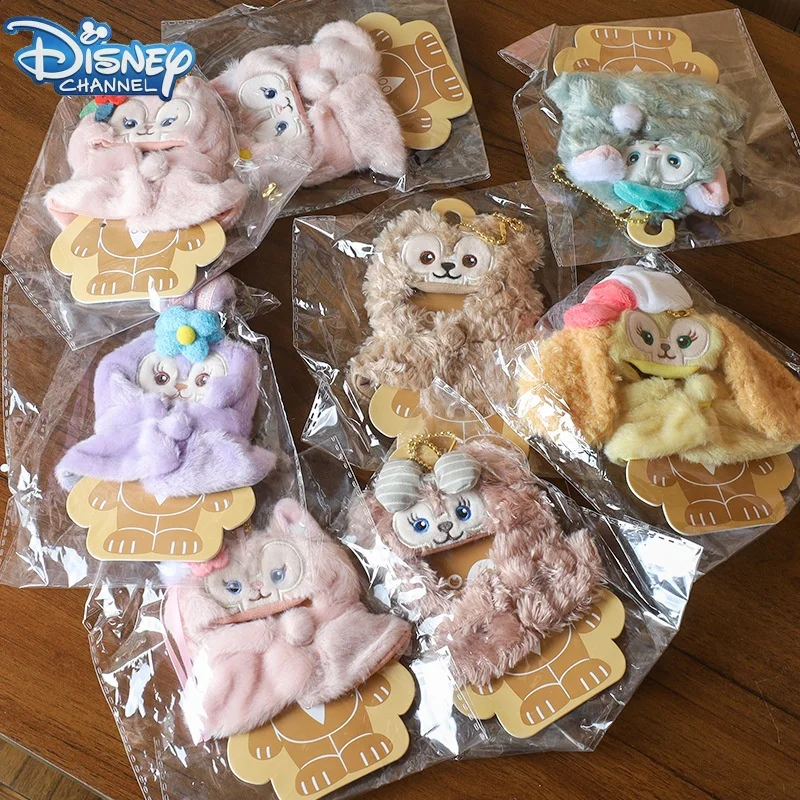 2025 ديزني ستار ديلو أرنب قلادة دمية فستان 10 سنتيمتر فستان لينا بيل قلادة يرتدي كيب لرأس تمثال الدمية الصغيرة