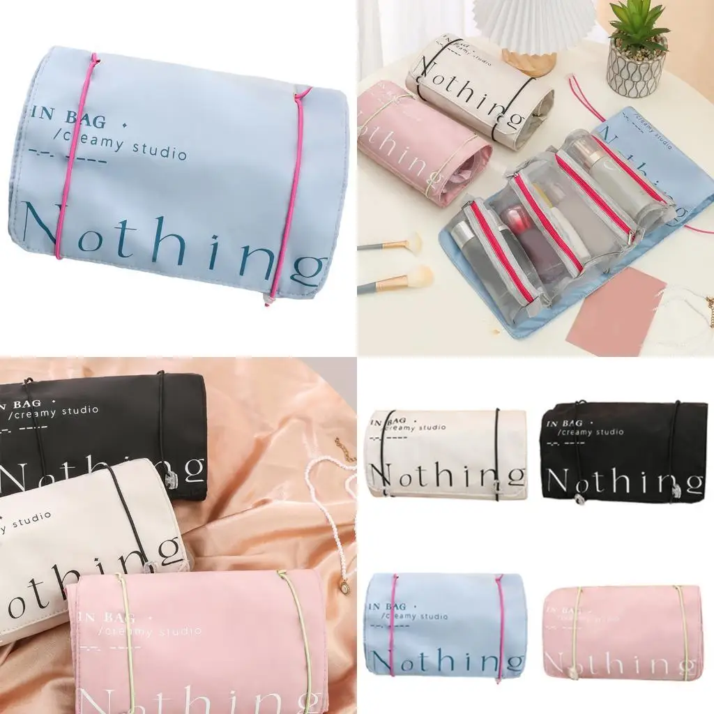 

D46D Large Capacity Makeup Bag Detachable Toiletry Bag Cosmetic Bag Portable Wash Bag