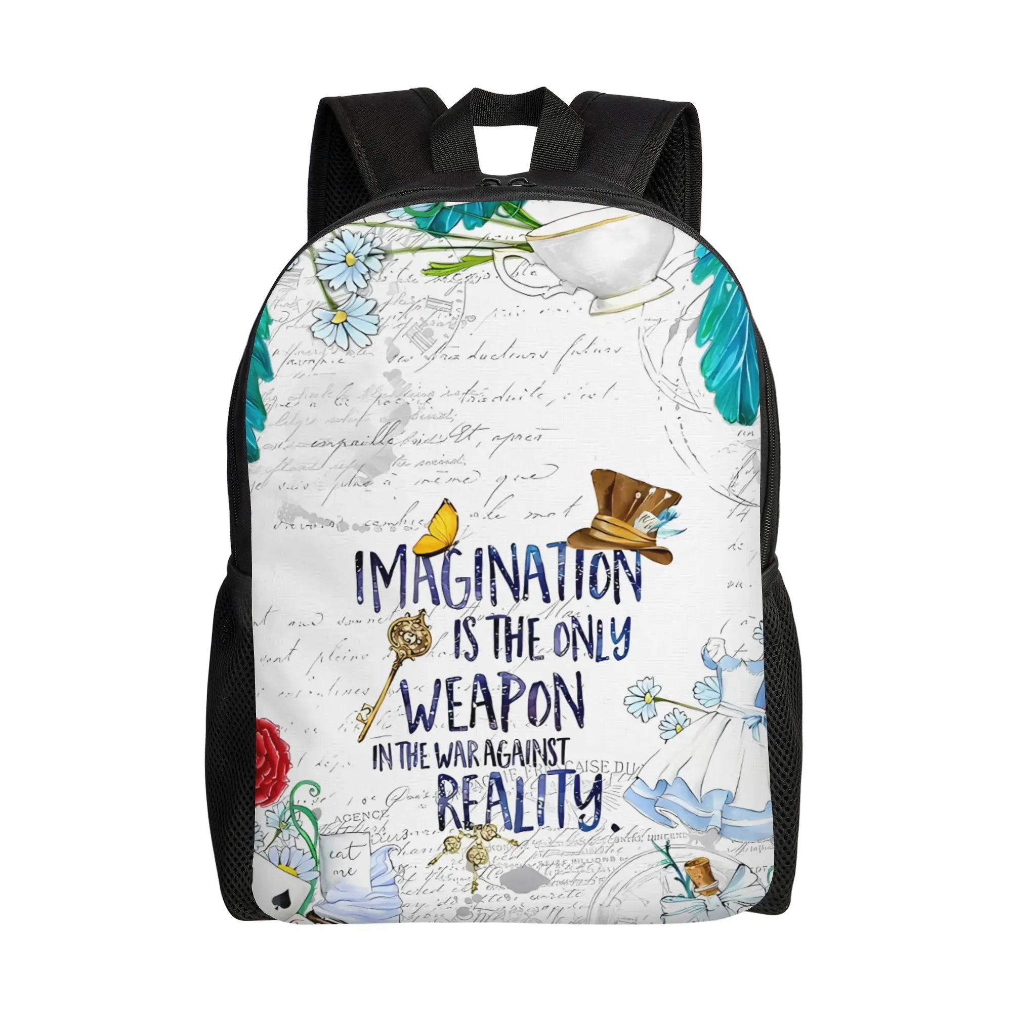 

Back to school season Imagination Schoolbag Alice in Wonderland Female Multi-Function Backpack