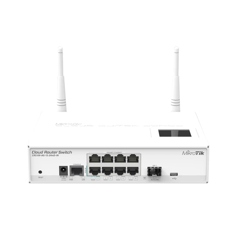 MikroTik CRS109-8G-1S-2HnD-IN Cloud Router Switch 8 Gigabit Ports RouterOS With 2.4GHz Wi-Fi Router