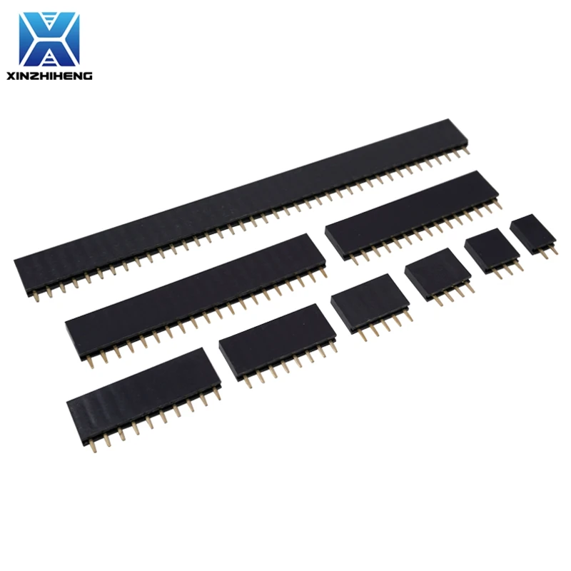 10szt 2.54mm Pitch Pojedynczy rzęd Pin Żeński Gniazdo nagłówka 1*2p 3p 4p 5p 6p 7p 8p 10p 12p 14p 15p 16p 18p 20p 25p 40p Złącze pinowe