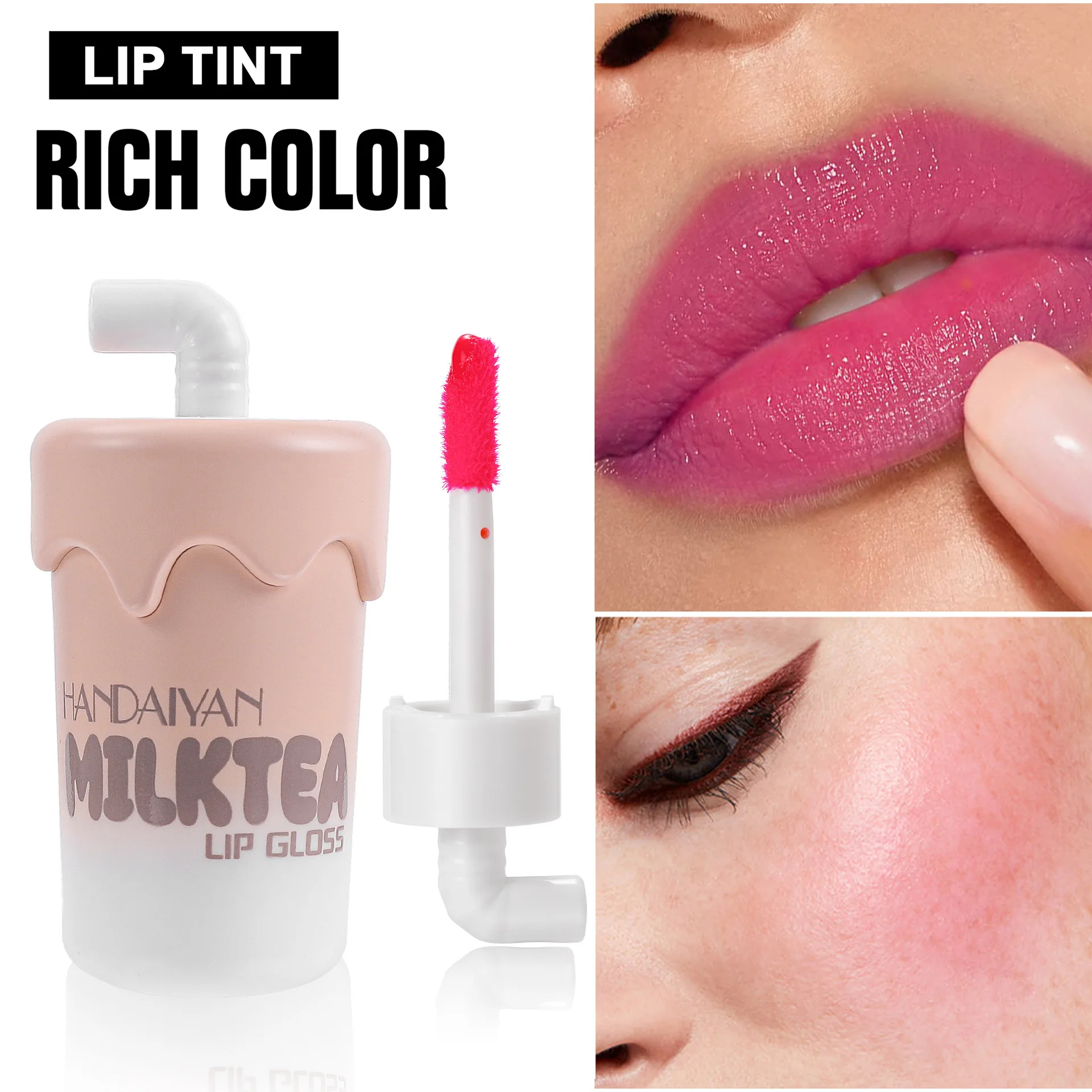 Premium Hydrating Water Lip Tint Long Lasting Lip and Cheek Stain Non Fading Transfer Proof Glossy Finish Lightweight