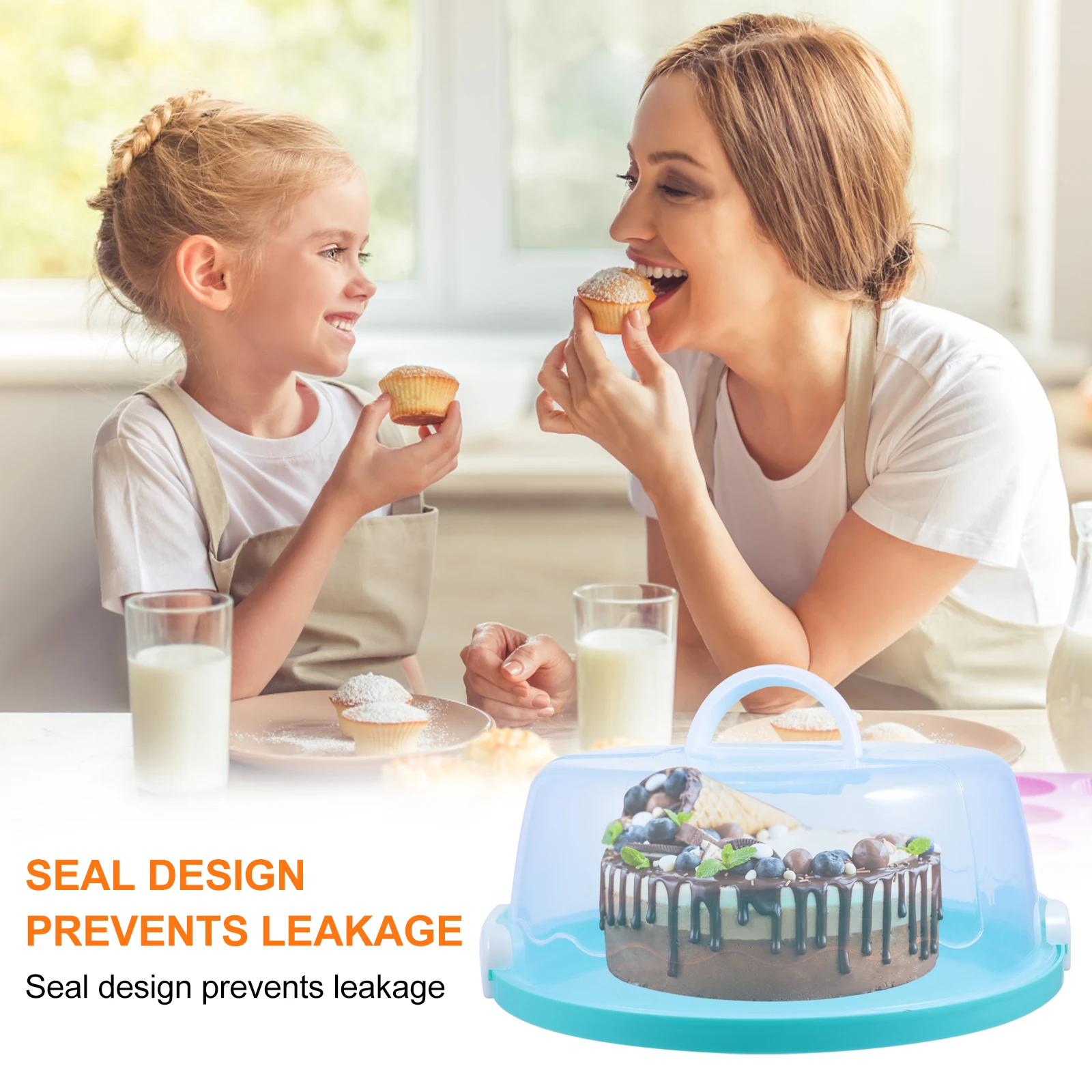 

Portable Plastic Box for Birthday Cake Box 10 Inch Cakes Reusable Sealing Container Travel Storage Cake Carrier