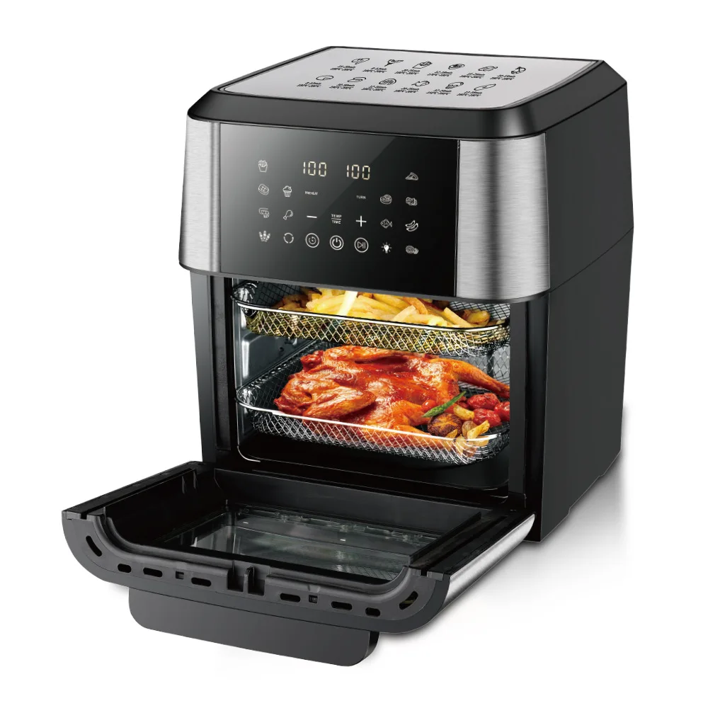 New Large Capacity 12L Multifunctional Home Visual Intelligent Touch Screen Oil- air Fryer