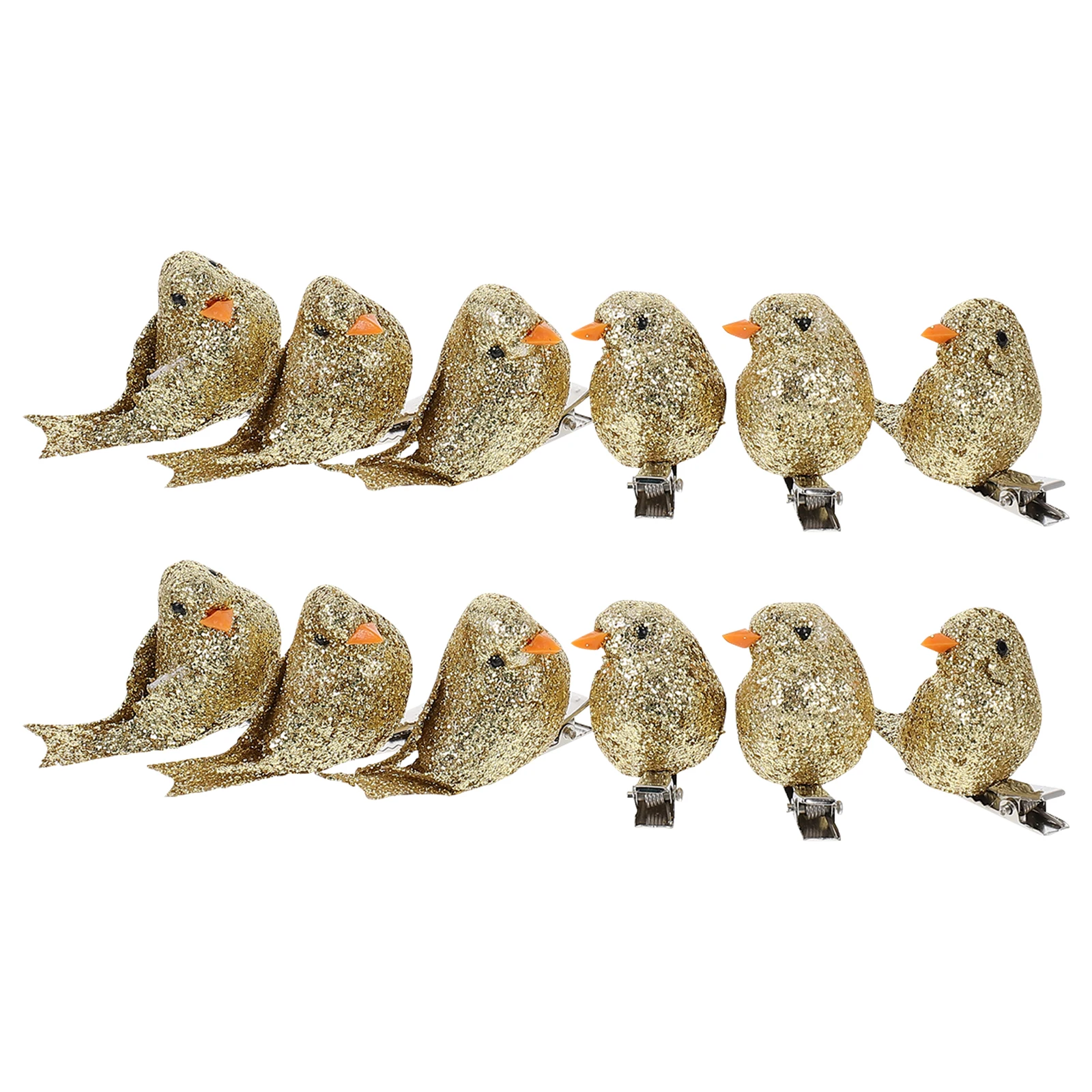 

12pcs Christmas Tree Decor Foam Birds Xmas Birds Decorations Festive Ornament for Wreath Home Decoration Craft