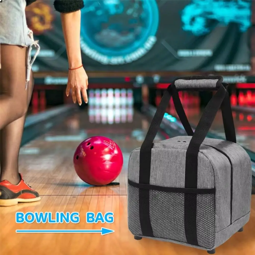 

With Padded Bowling Ball Bag Storage Bag Shockfroof Single Bowling Bag Handbag Ball Holder Bowling Container Case Men Women