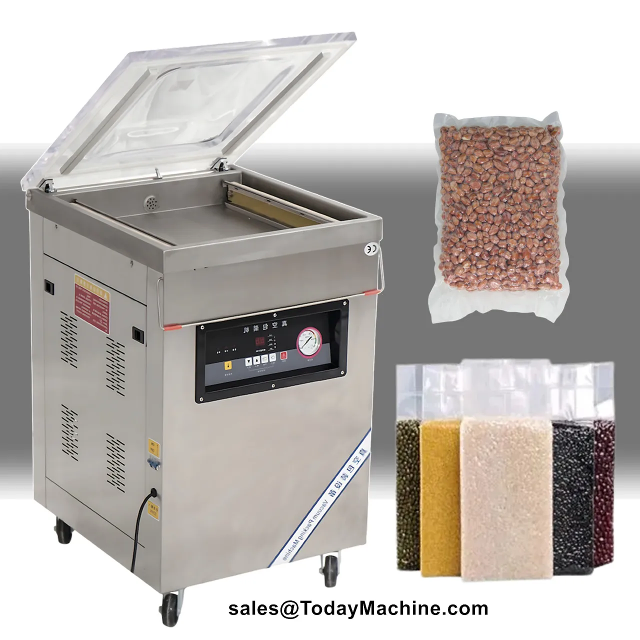 Food Meat Grain Rice Seafood Beef Vertical Vacuum Sealing Machine