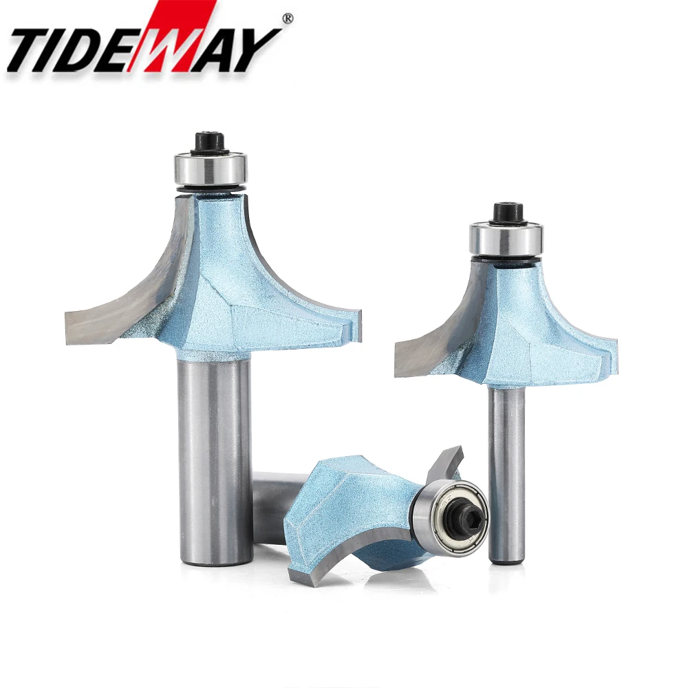 TIDEWAY Industrial Grade Cove Bit Carbide Round Slotting  Milling Cutter Tools For Wood Trimming Cutter Woodworking Router Bits