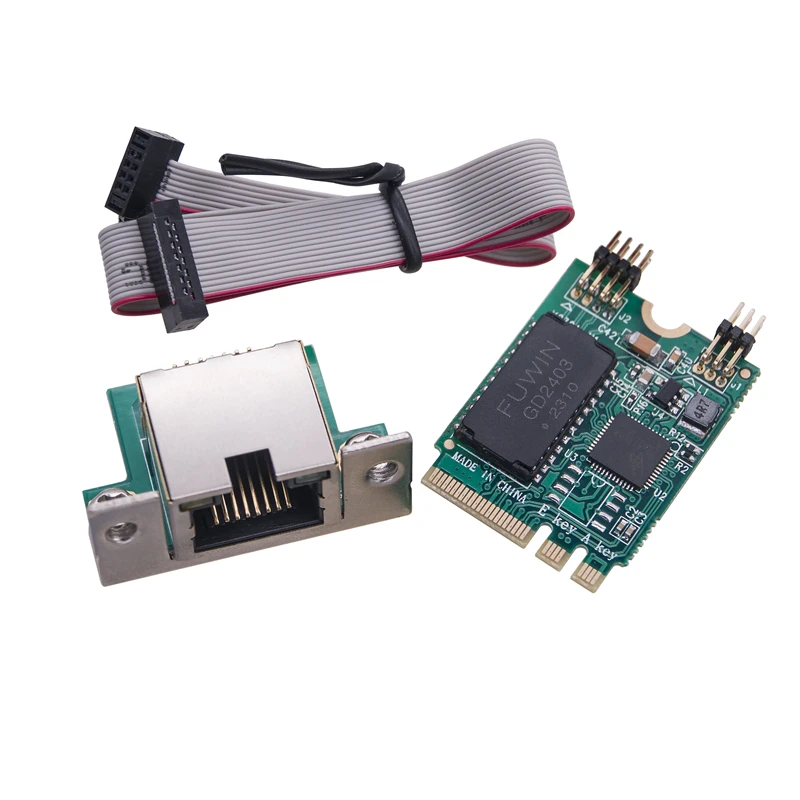 

NEW M2 KEY A/E to RJ45 COM Port 2.5G/1000/100Mbps Gigabit Ethernet M.2 A+E 2.5Gb Network Adapter LAN Network Card RTL8125BG Chip