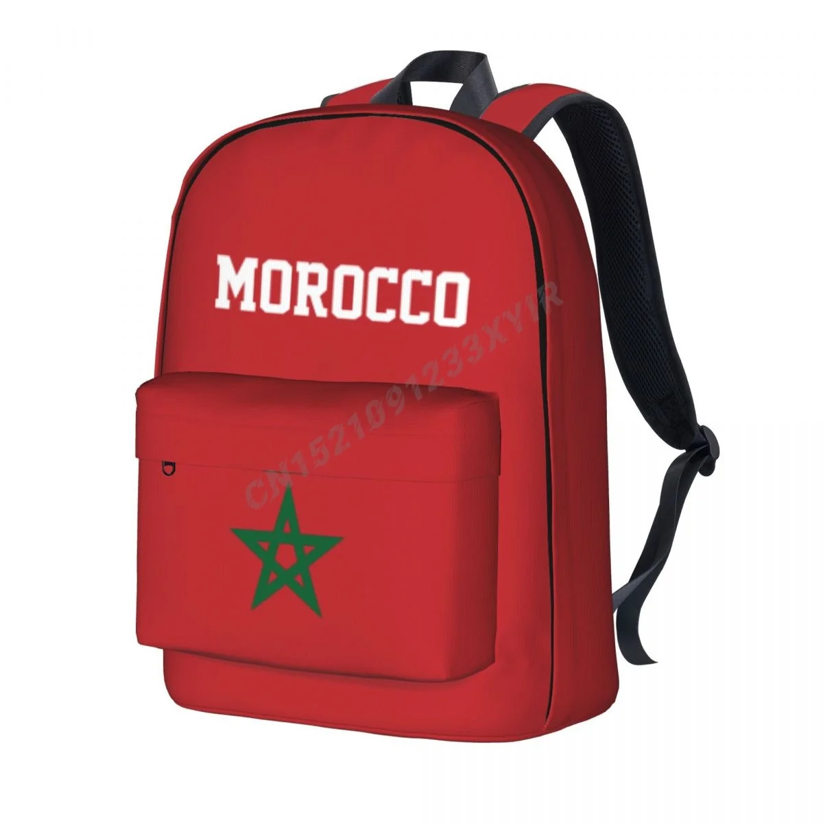 Unisex Backpack Morocco Flag Moroccan Stitch Schoolbag Messenger Bag Case Laptop Travel Bag Mochila Gift