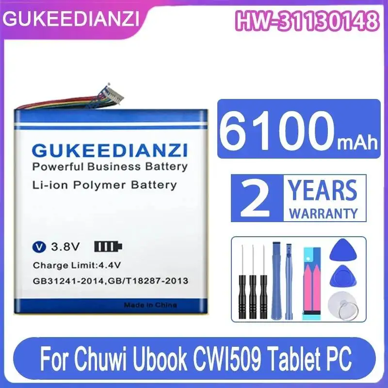 

For Chuwi Ubook CWI509 Tablet PC 7-Wire Batteria HW-31130148 H-31130148P Tablet Battery 6100mAh Safe