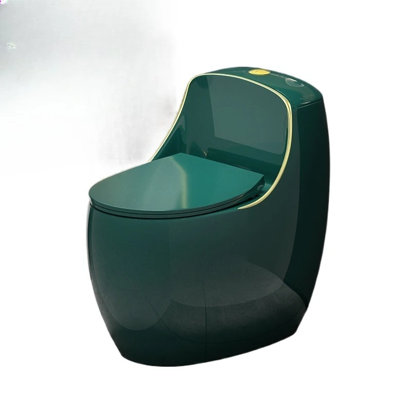 

Household large-diameter toilet, quiet deodorant toilet, light luxury ceramic color toilet