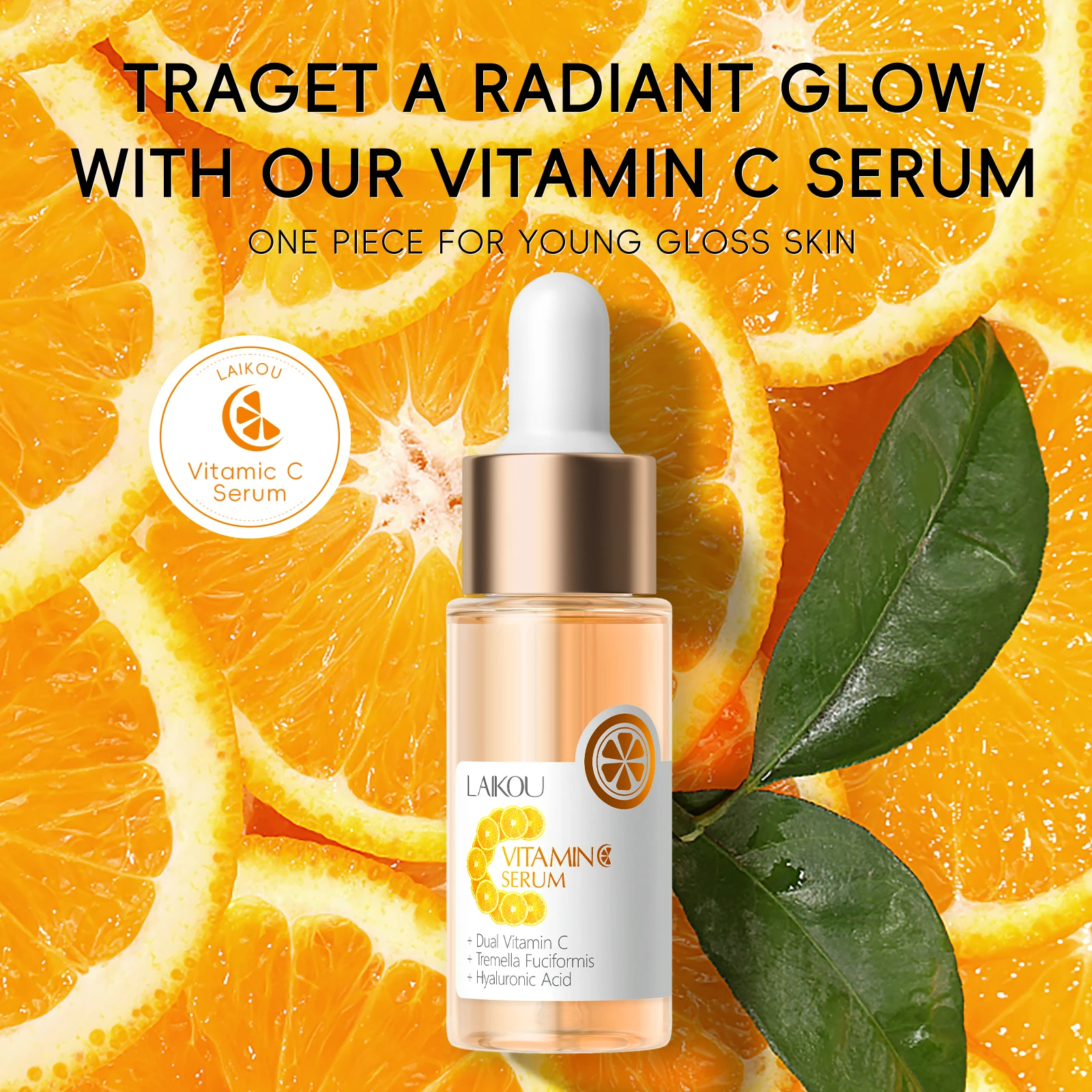 LAIKOU 6Pcs Vitamin C Skin Car - Caffeine Eye Serum review and price