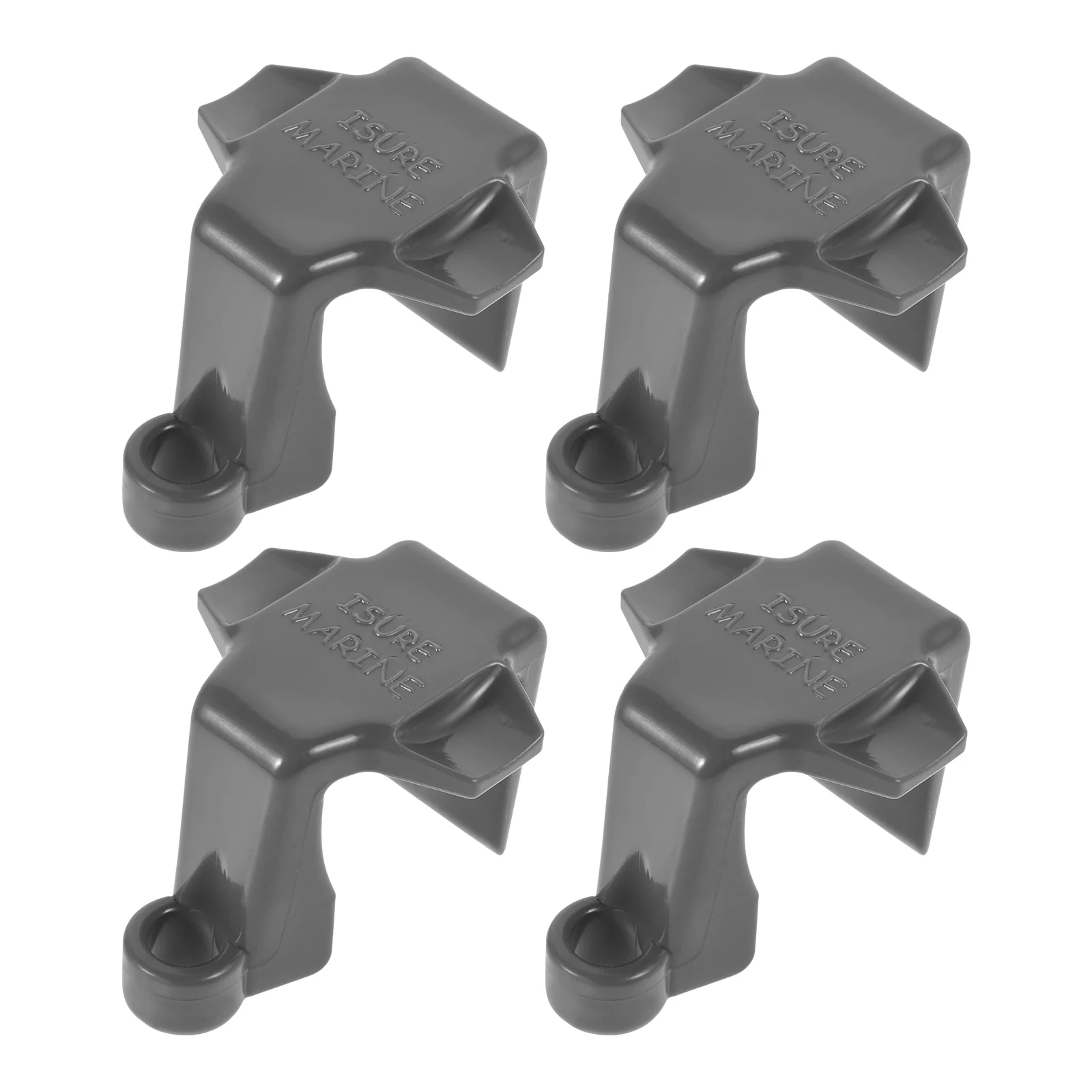 

4pcs Boat Bumper Holders Hangers Square Rail Clips Accessories Grey ABS Shock Absorption Easy Fixation Yacht Boat